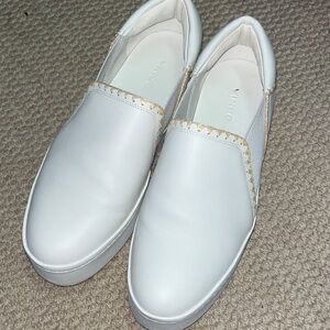 Women's White Slip-On Platform Sneakers